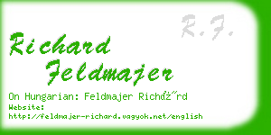 richard feldmajer business card